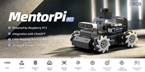 Hiwonder MentorPi M1 Raspberry Pi 5 ROS2 mecanum robot car