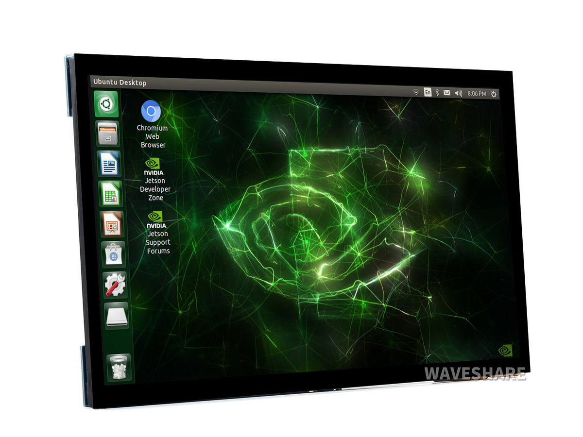 Waveshare 10.1-inch HDMI LCD (E) touchscreen, angled view