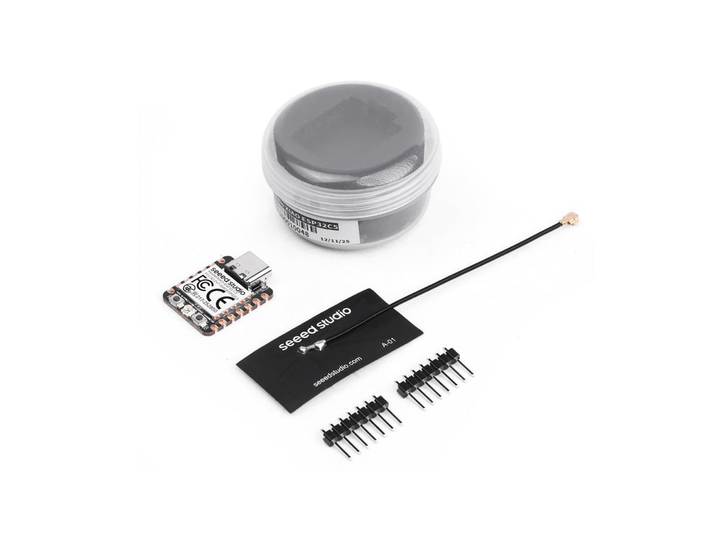 Seeed Studio XIAO ESP32-C5 with antenna and pin headers