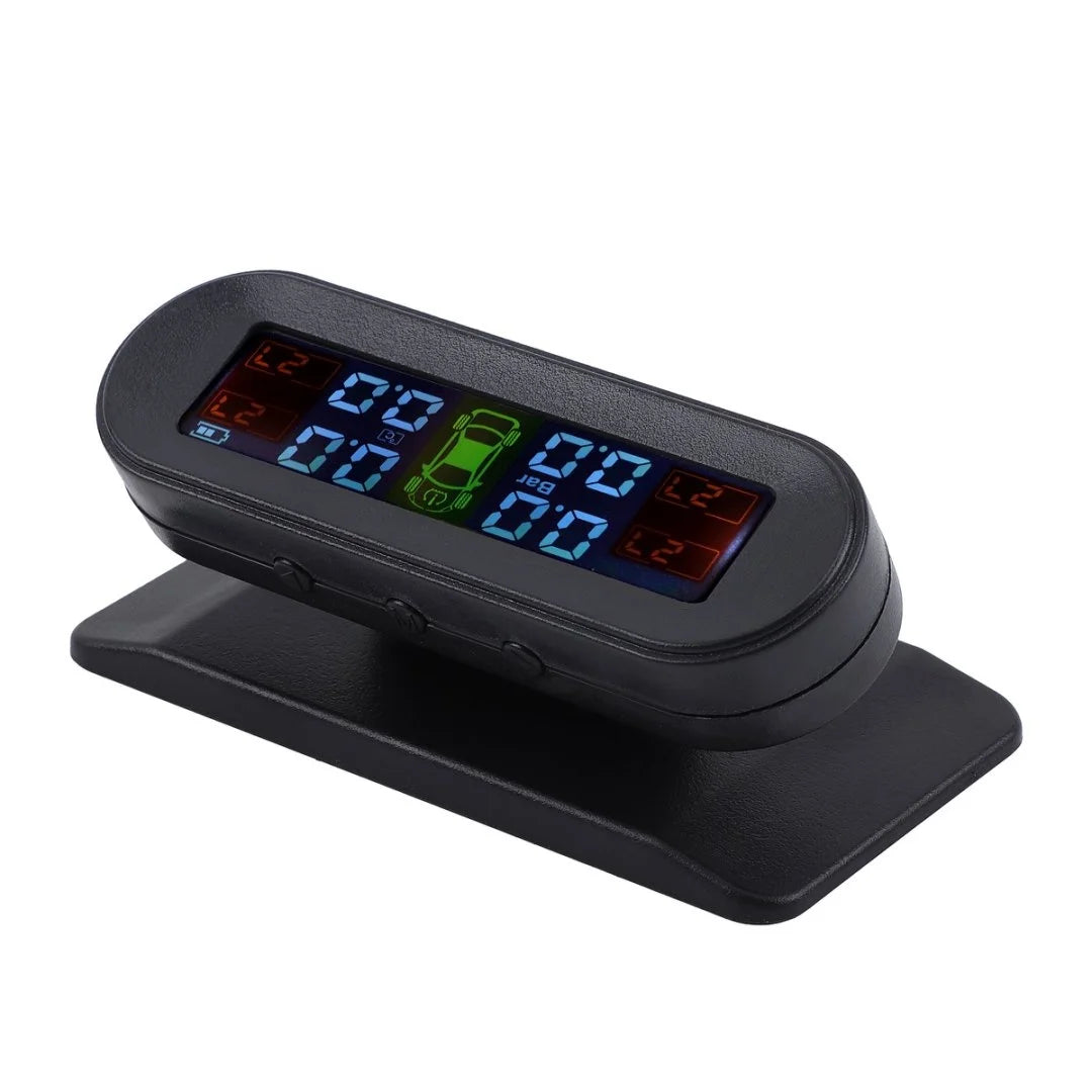 Temperature Warning Fuel save Tire Pressure Monitoring System Solar TPMS with 4 External Sensors Car Tyre Pressure Monitor