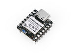 Seeed Studio XIAO nRF52840 Sense with pre-soldered headers, angled view