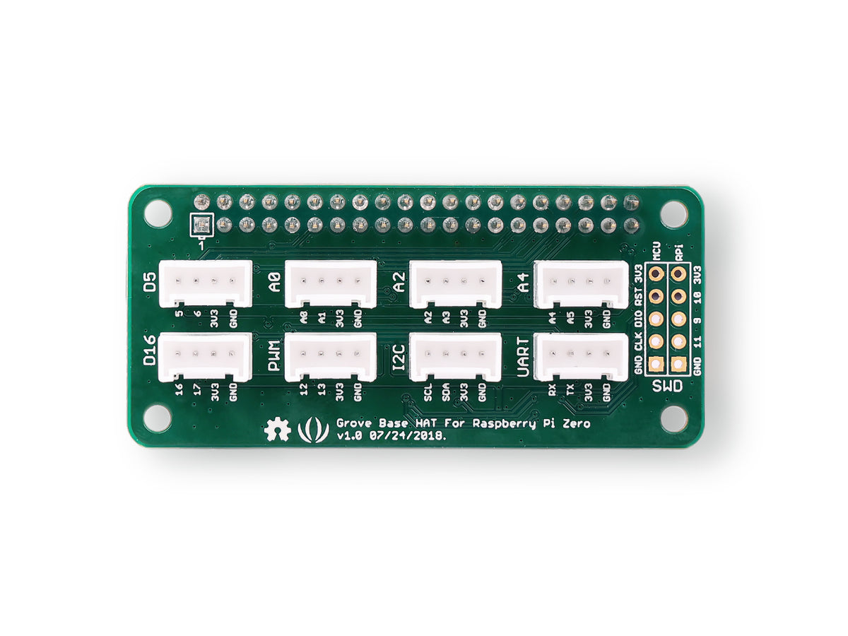 Seeed Studio Grove Base Hat for Raspberry Pi Zero, top view