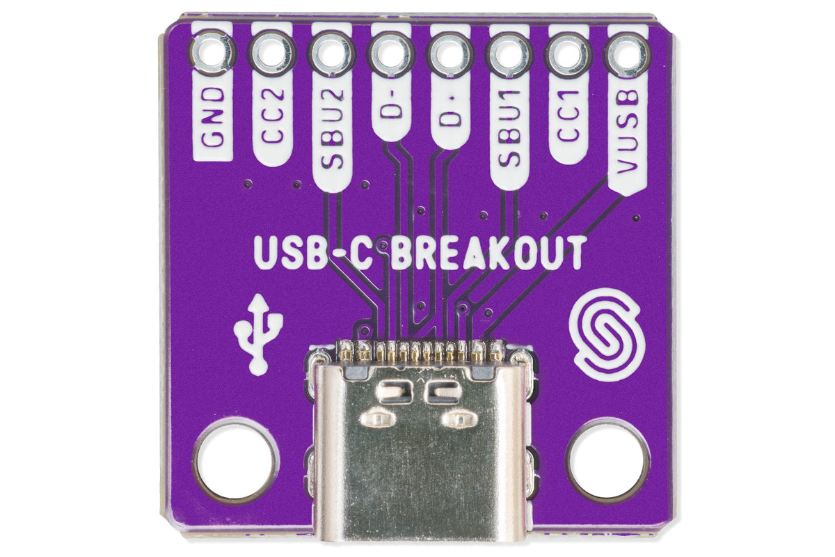 Soldered USB-C Female Connector Breakout