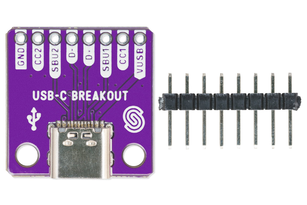 Soldered USB-C Female Connector Breakout