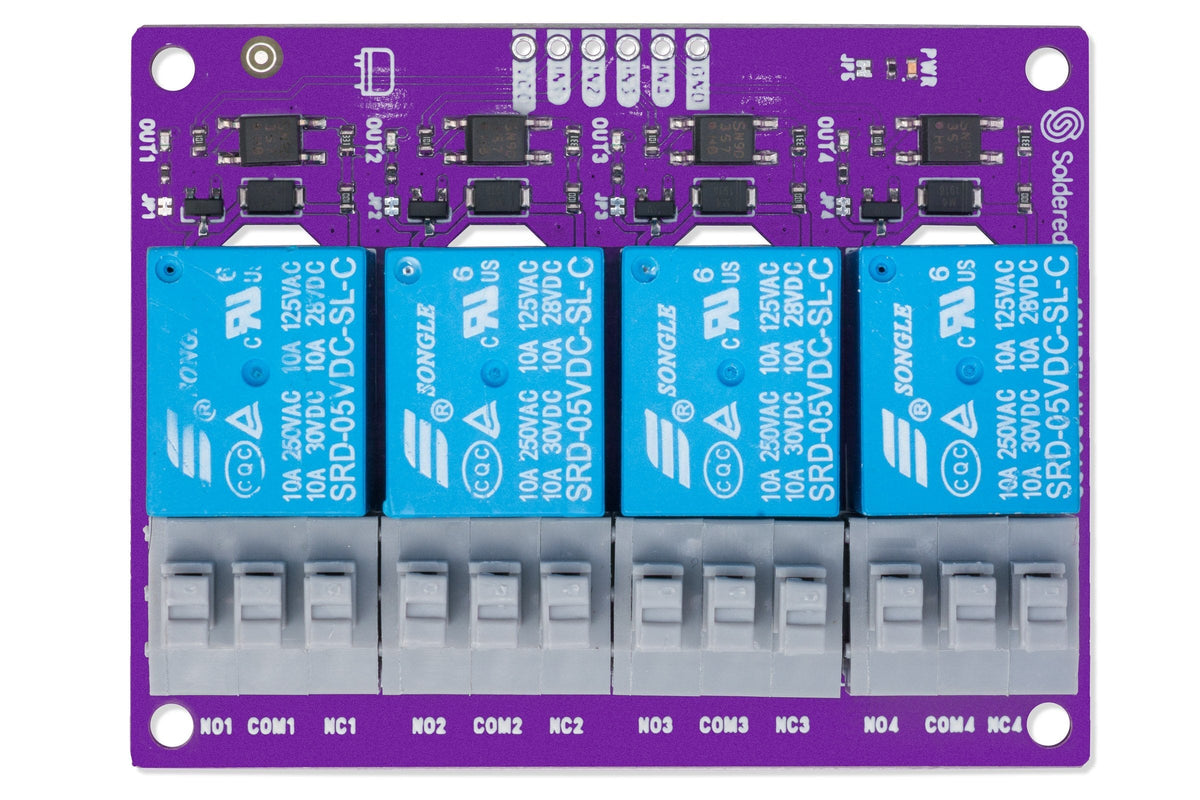 Soldered 4-Channel Relay Board