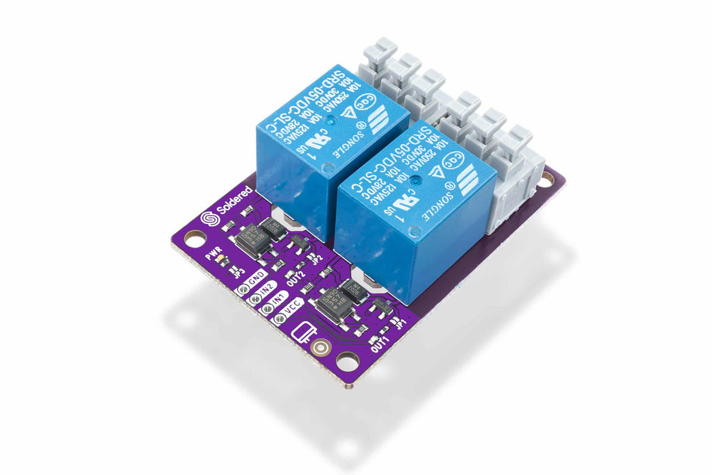 Soldered 2-Channel Relay Board