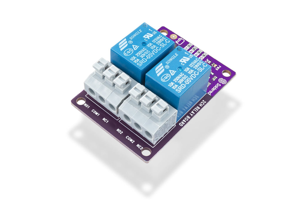 Soldered 2-Channel Relay Board