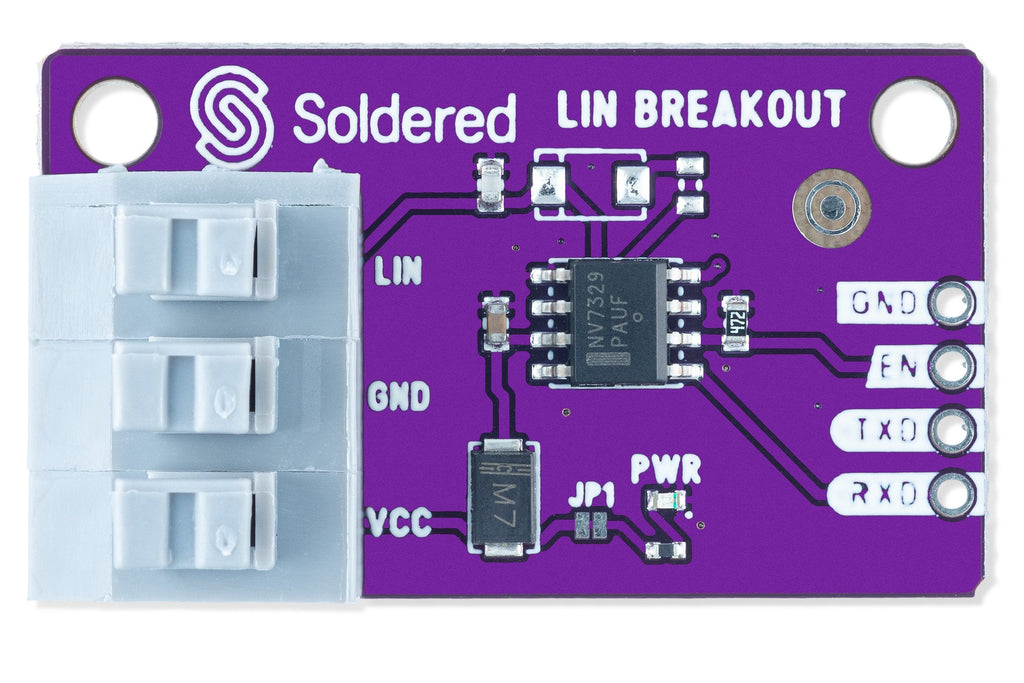 Soldered NCV7329 LIN Transceiver Breakout