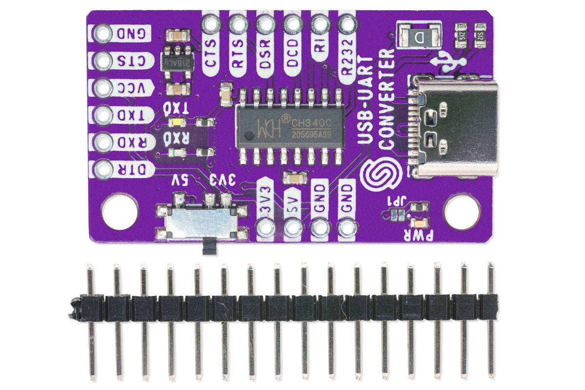 Soldered CH340 USB to UART Converter