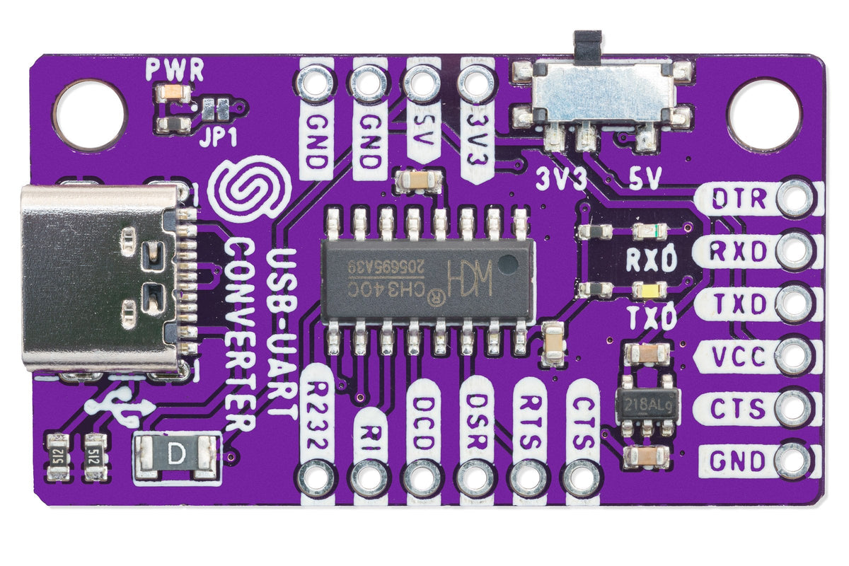 Soldered CH340 USB to UART Converter