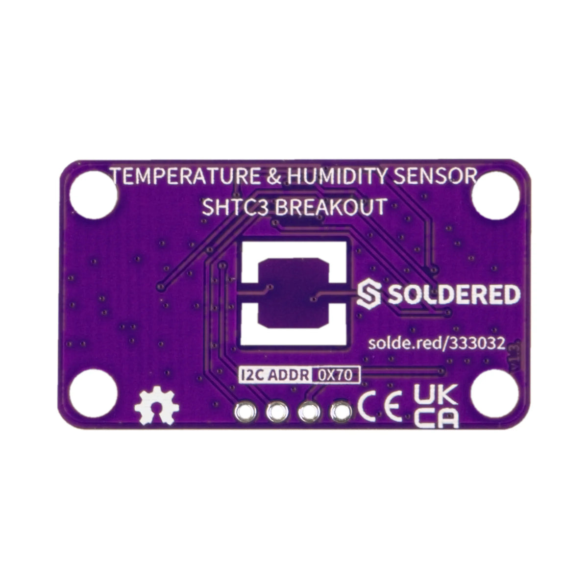 Soldered SHTC3 Sensor Breakout