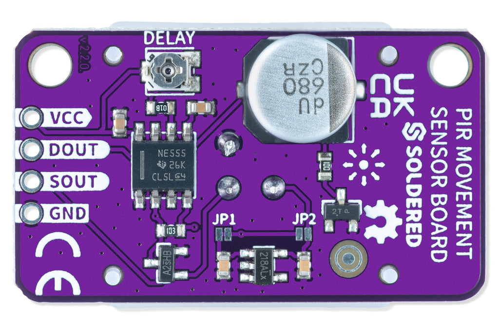 Soldered PIR Motion Sensor Board