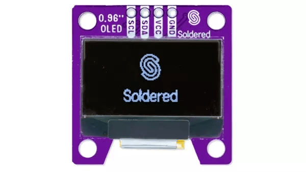 Soldered 0.96" OLED Display SSD1306