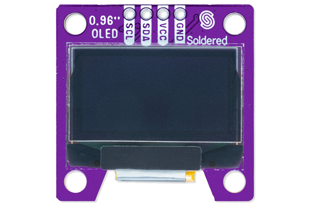 Soldered 0.96" OLED Display SSD1306