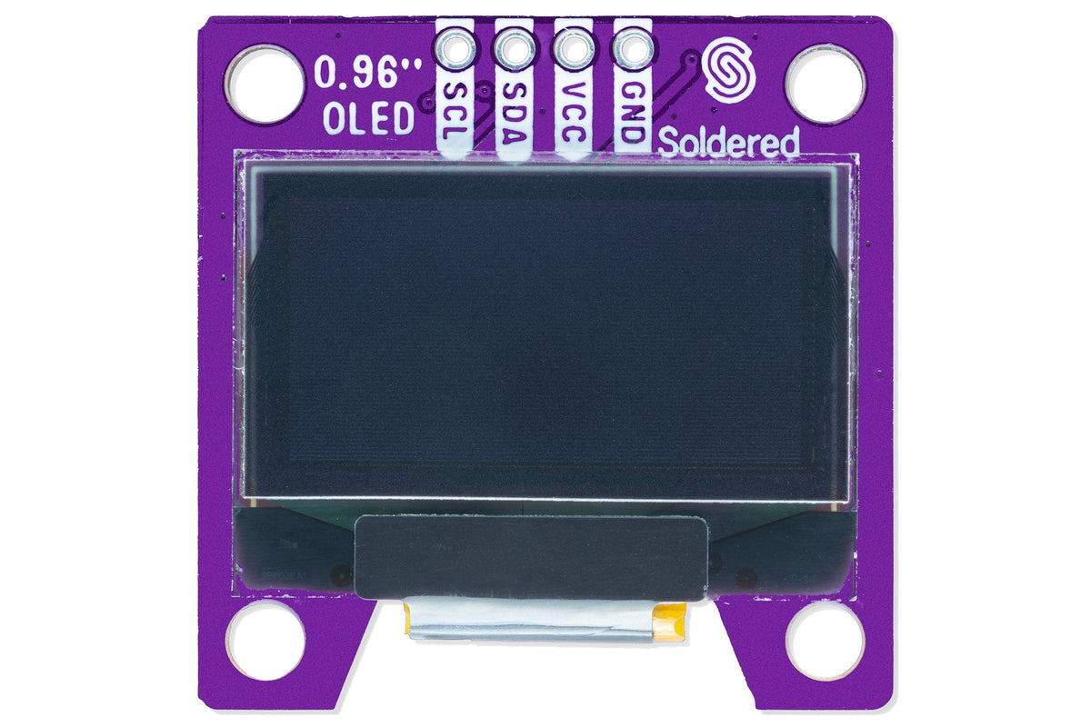 Soldered 0.96" OLED Display SSD1306