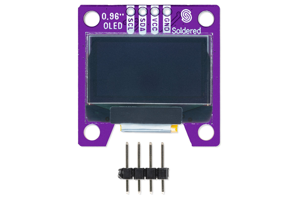 Soldered 0.96" OLED Display SSD1306