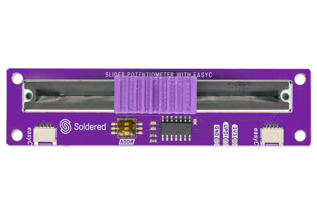 Soldered Slider Potentiometer Breakout with easyC / Qwiic