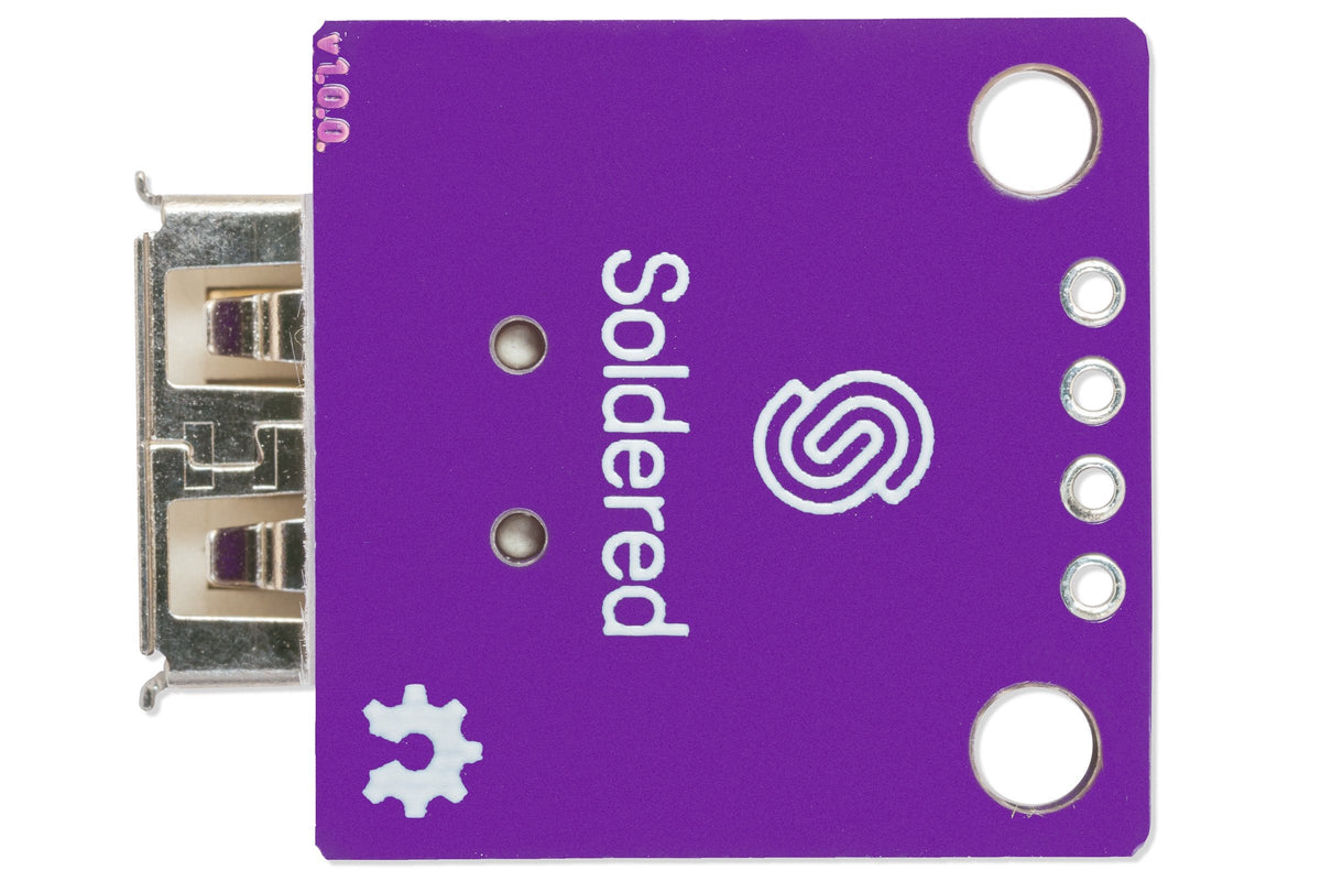 Soldered USB Type-A Female Breakout