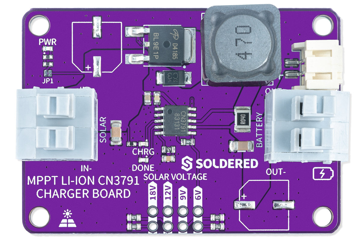 Soldered CN3791 MPPT Solar Charger Board