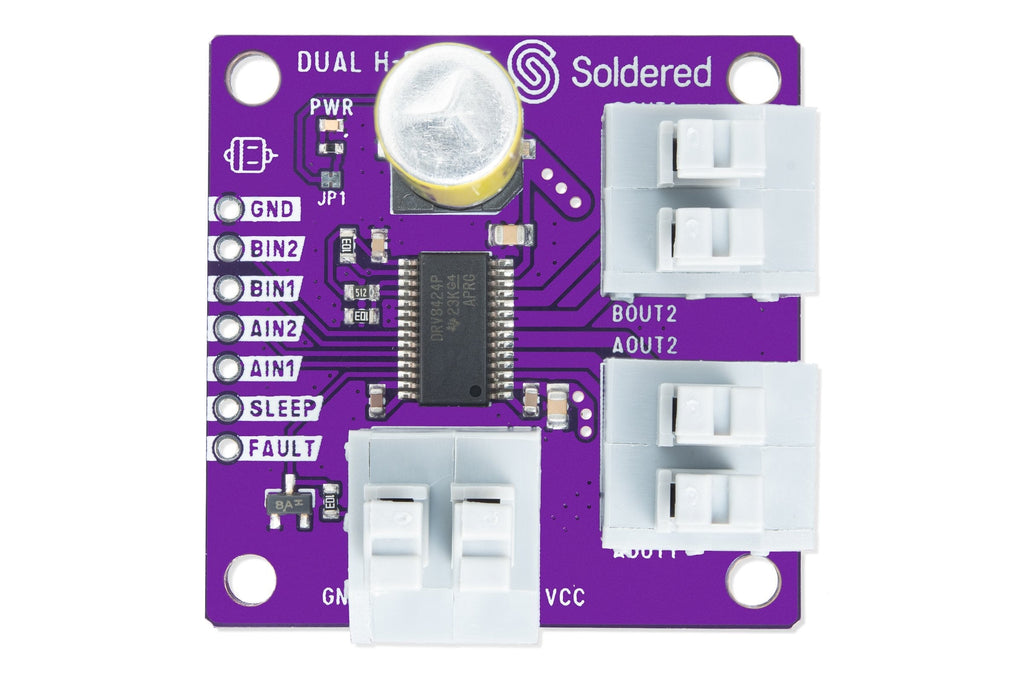 Soldered DRV8424P Dual Motor Driver Breakout
