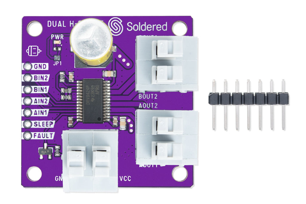 Soldered DRV8424P Dual Motor Driver Breakout