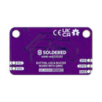 Soldered Button, LED & Buzzer Board with easyC / Qwiic