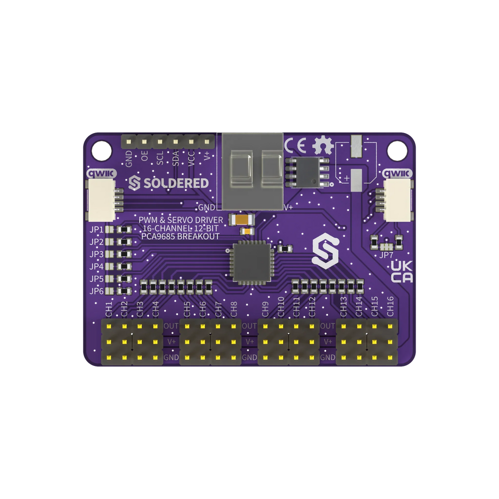 Soldered PCA9685 PWM & Servo Driver Breakout