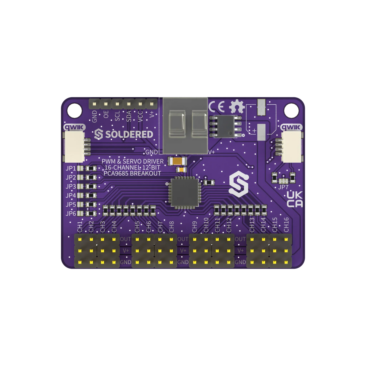 Soldered PCA9685 PWM & Servo Driver Breakout