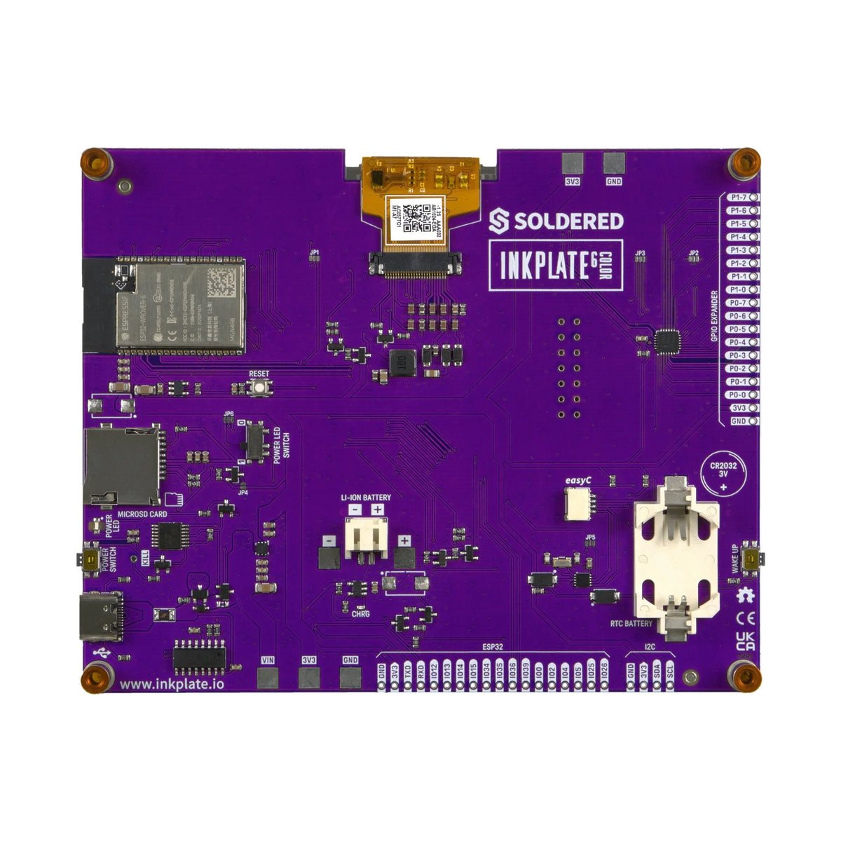 Soldered Inkplate 6COLOR