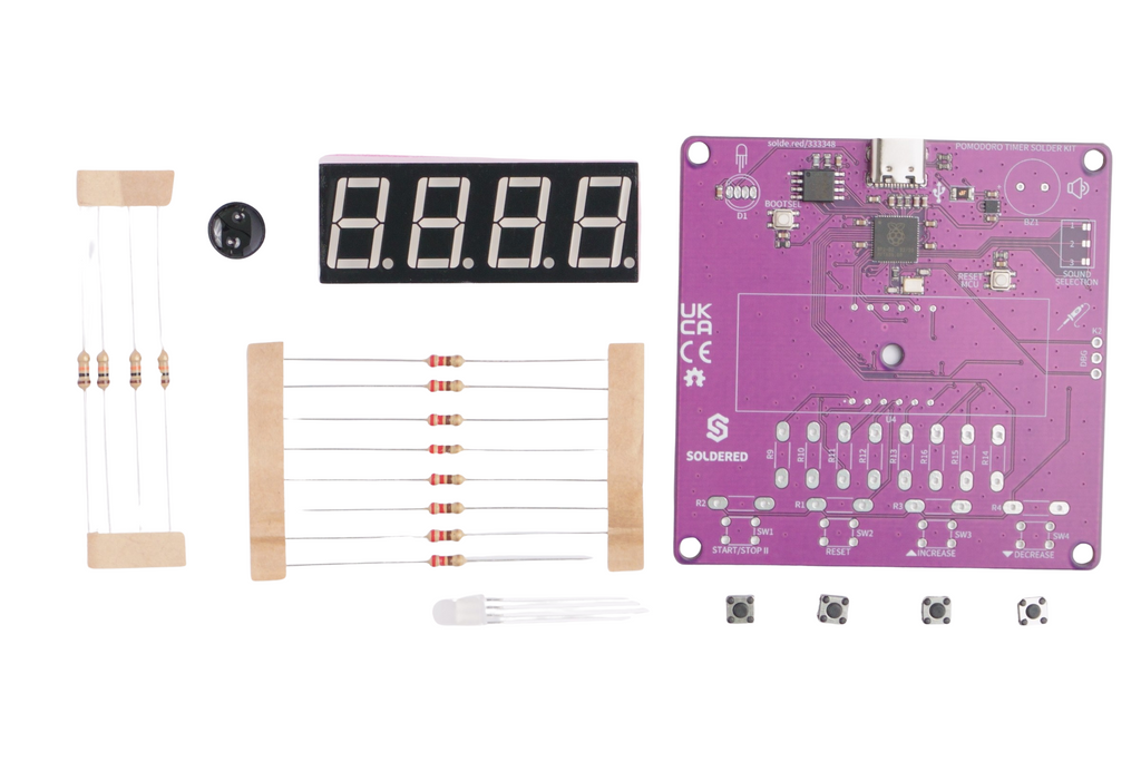 Soldered Pomodoro Timer