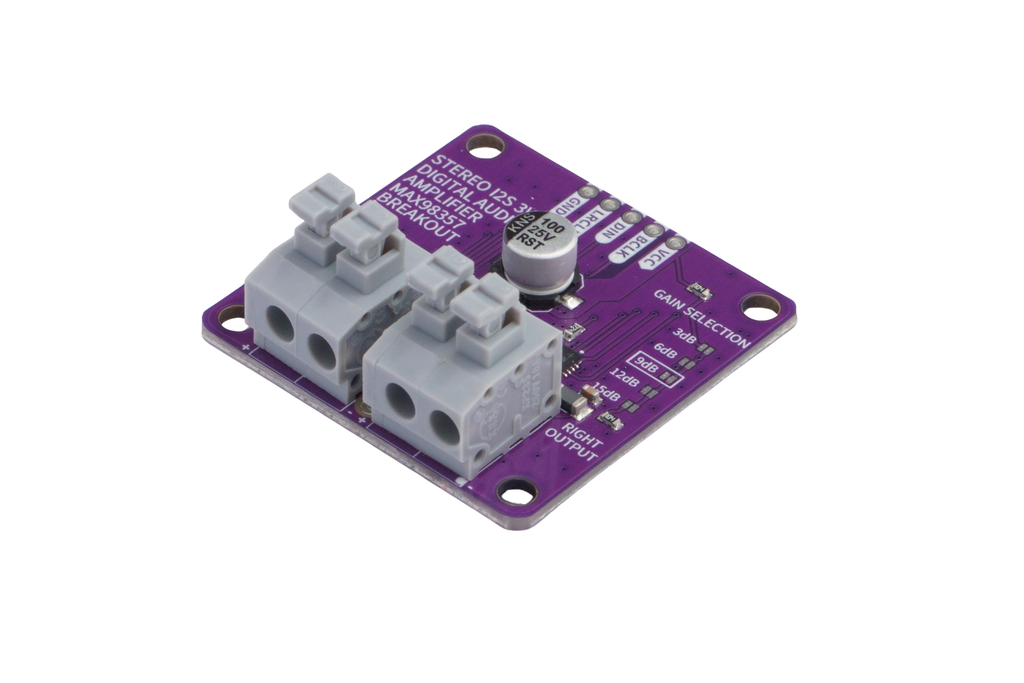 Soldered MAX98357 I2S Audio Amplifier