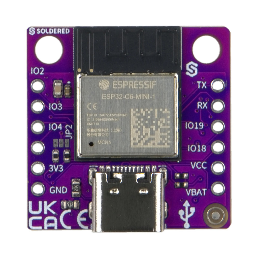 Soldered NULA Mini ESP32-C6