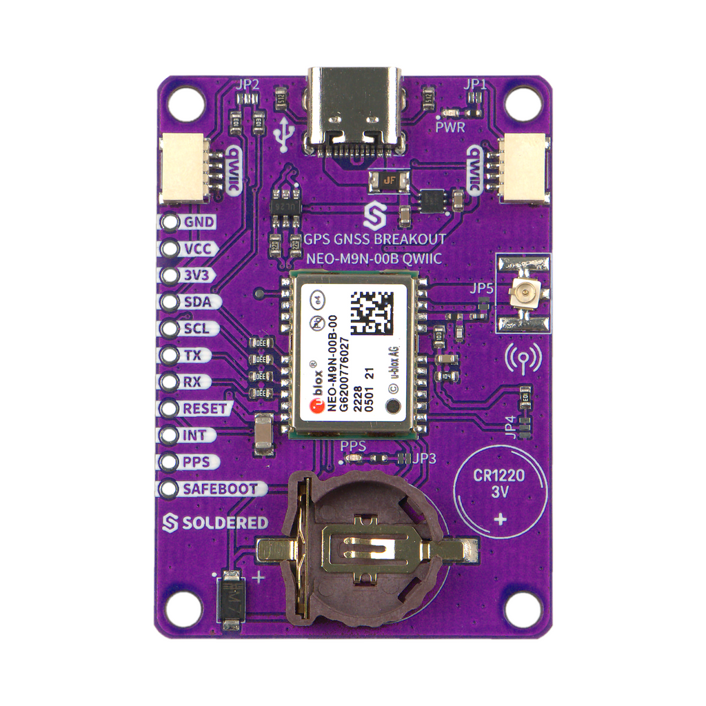 Soldered u-blox NEO-M9N GNSS Breakout