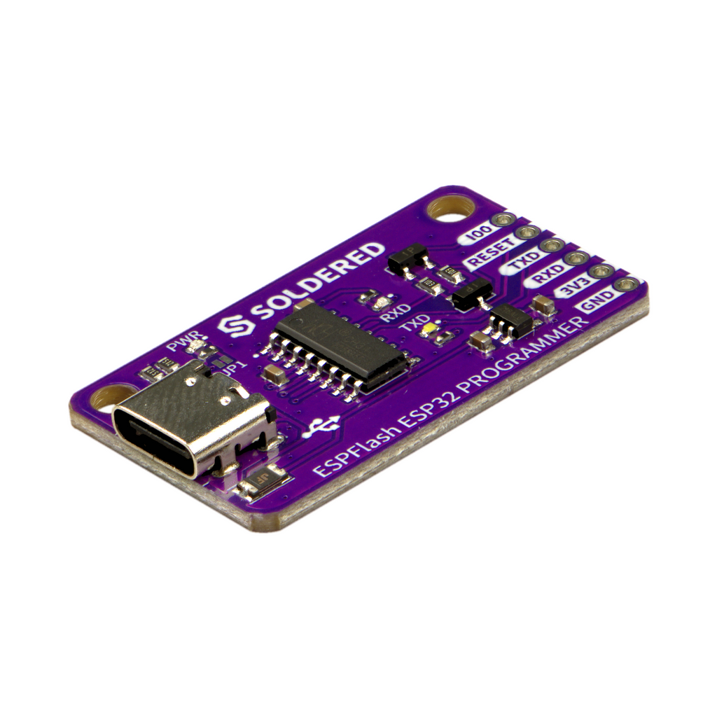 Soldered ESPFlash ESP32 Programmer