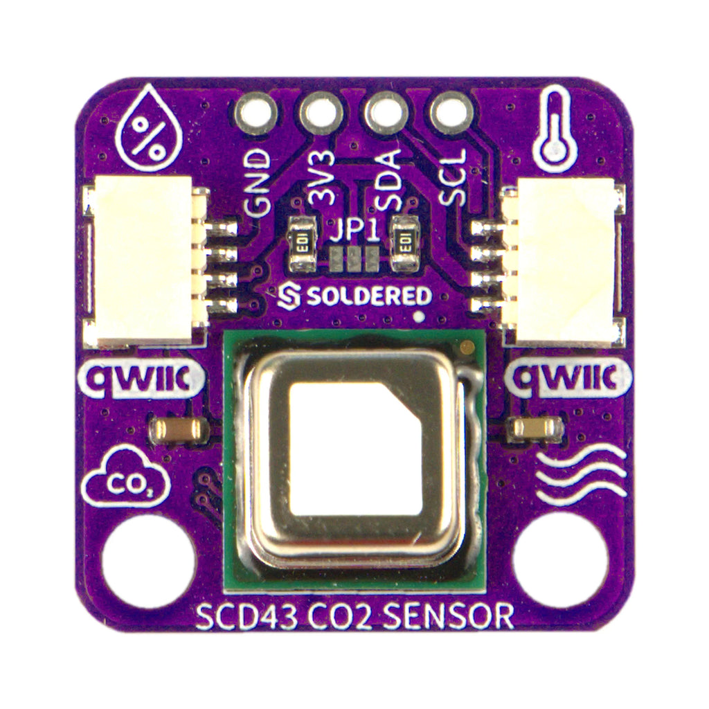 Soldered SCD43 CO2 Sensor Breakout