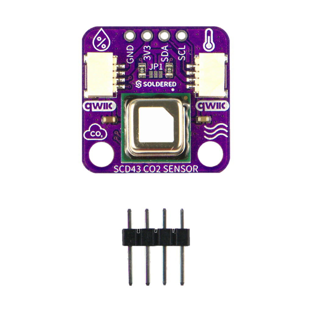 Soldered SCD43 CO2 Sensor Breakout