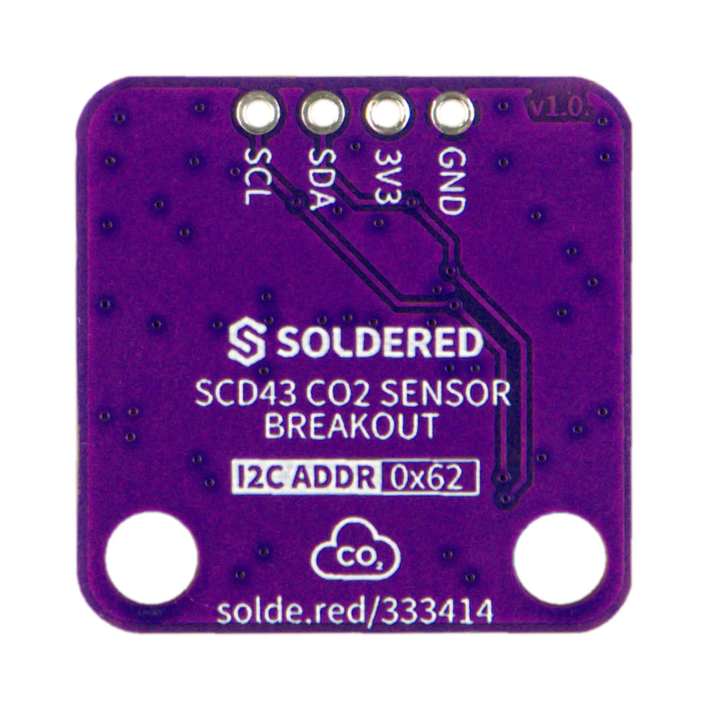 Soldered SCD43 CO2 Sensor Breakout