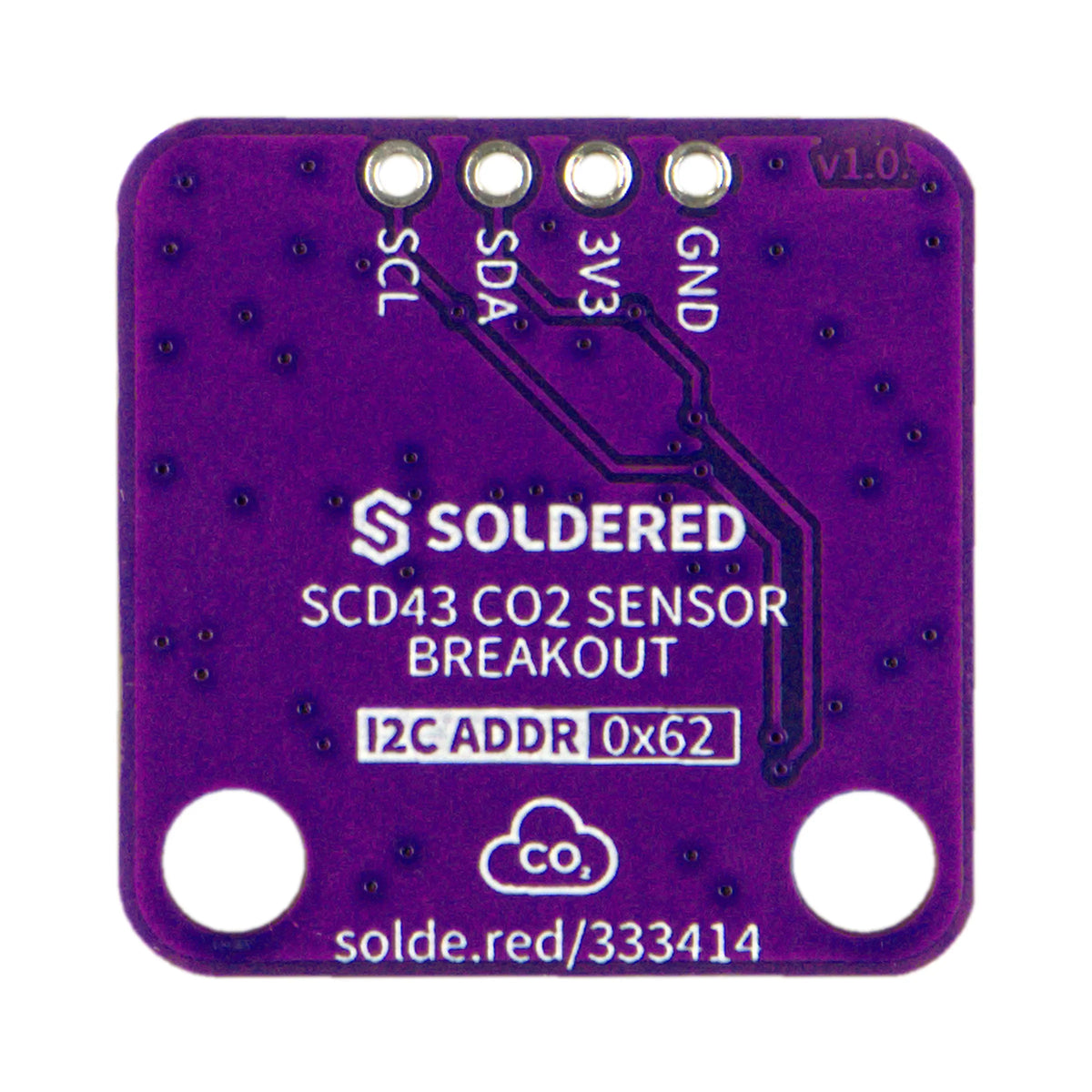 Soldered SCD43 CO2 Sensor Breakout
