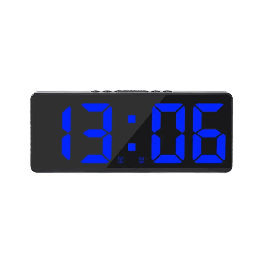 Creative Number Clock Color Nightlight Temperature Calendar Alarm Clock LED Large Number Electronic Clock Backlight Home Decor