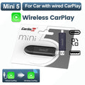 MINI 5 Wireless Carplay Adapter for Iphone Convert Wired to Wireless Carplay Plug &Play Easy Setup Stable Fast Connect