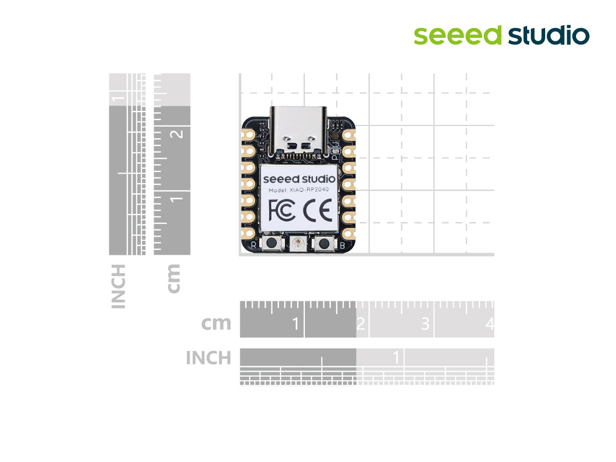 Seeed Studio XIAO RP2040, dimensions