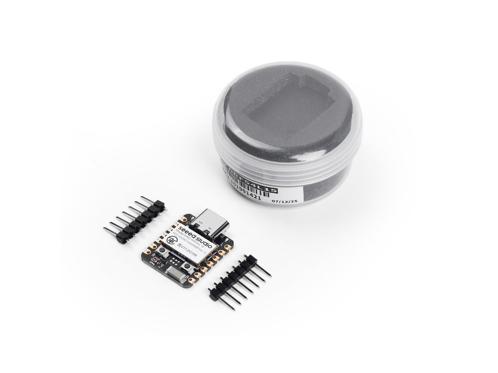 Seeed Studio XIAO nRF54L15 with packaging and pin headers