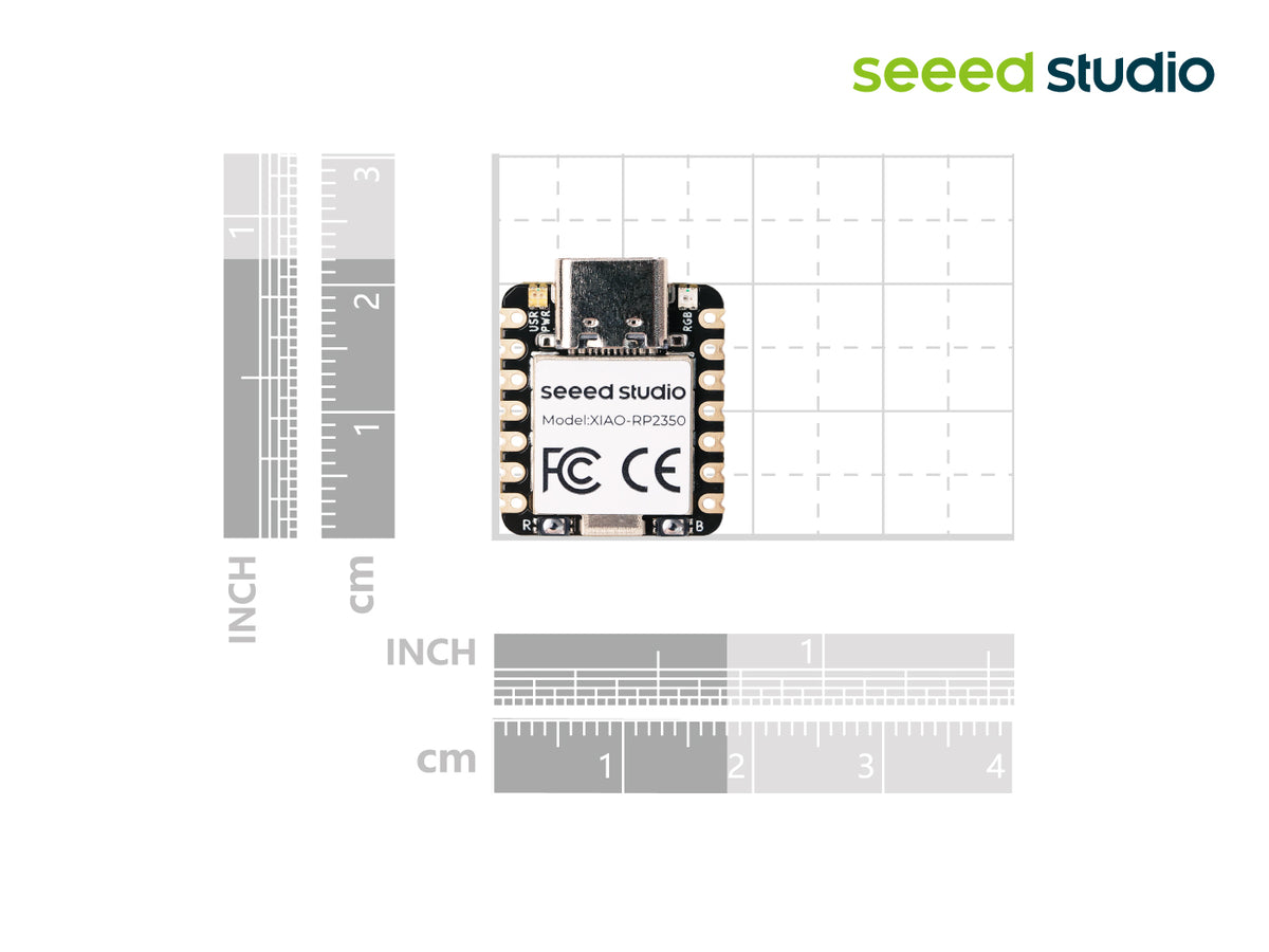 Seeed Studio XIAO RP2350, dimensions