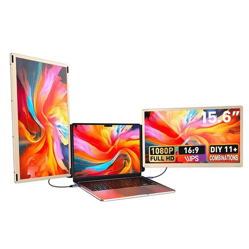 15.6\" FHD 1080P Ultra-Slim Laptop Screen Extender IPS Portable External USB-C Monitor for Wins/Mac/Iphone/Switch Plug-Play