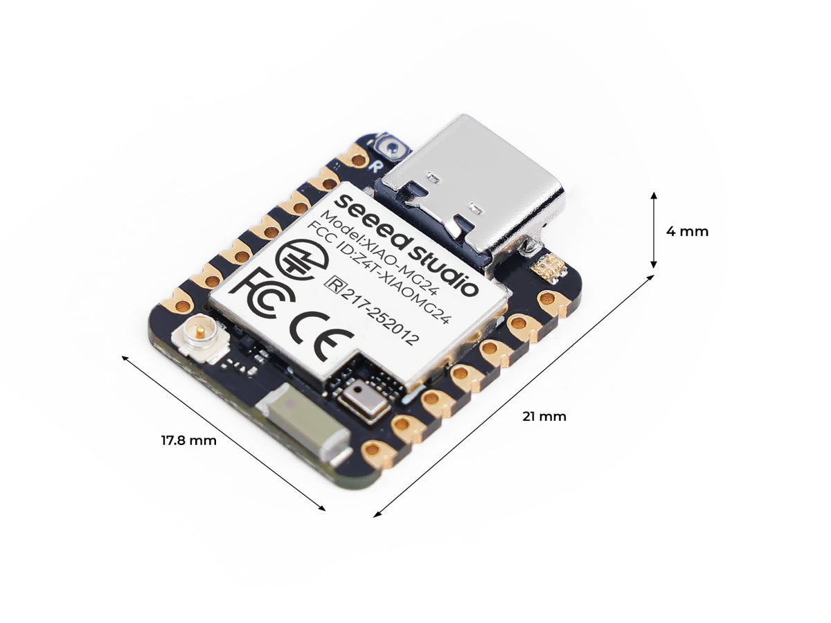 Seeed Studio XIAO MG24 Sense, dimensions