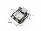Seeed Studio XIAO ESP32-C6 with pre-soldered headers, dimensions