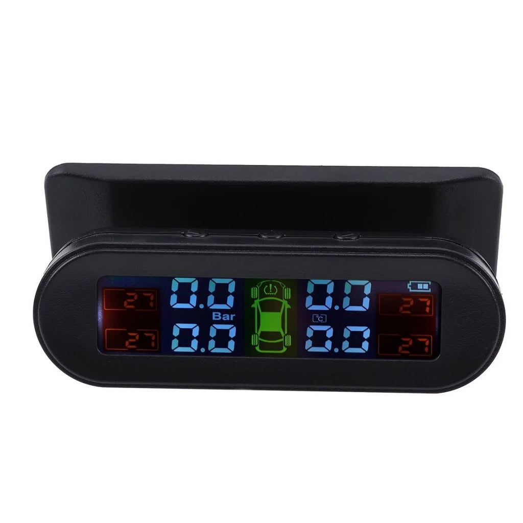 Temperature Warning Fuel save Tire Pressure Monitoring System Solar TPMS with 4 External Sensors Car Tyre Pressure Monitor
