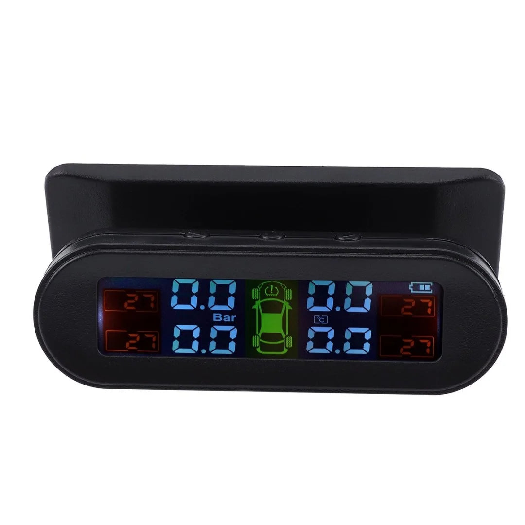 Temperature Warning Fuel save Tire Pressure Monitoring System Solar TPMS with 4 External Sensors Car Tyre Pressure Monitor