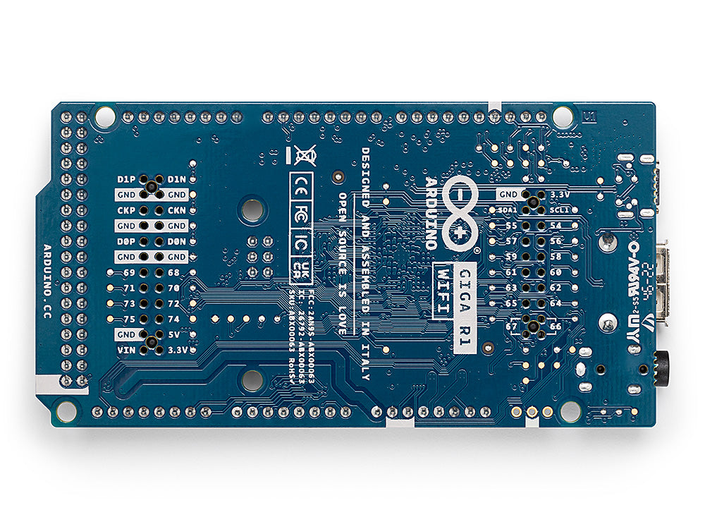 Arduino GIGA R1 WiFi, back