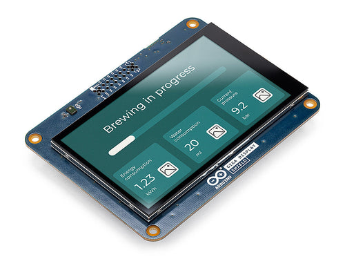 Arduino GIGA Display Shield mounted on GIGA R1 WiFi